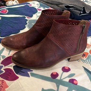 Burgundy boots
